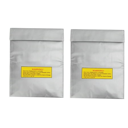 

Batteries Bags PVC Fibre Lipo Battery Safe Bag 2Pcs Fire Retardant For Power