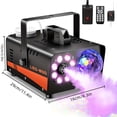 thumbnail image 2 of Smoke Machine, Fog Machine With Disco Ball Lights, 600W And 3000CFM With 13 Colorful LED Lights Effect, Wireless Remote Control, Suitable For Parties, Wedding, Halloween, And DJ Stage, Indoor, 2 of 7