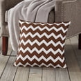 thumbnail image 2 of Greendale Home Fashions 20" x 20" Brown Chevron Cotton Canvas Decorative Pillow, 2 of 4