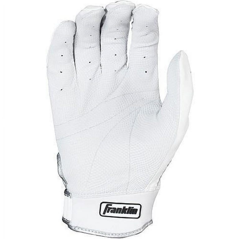 Franklin Sports CFX Pro Series Batting Gloves, Pearl/White, Adult