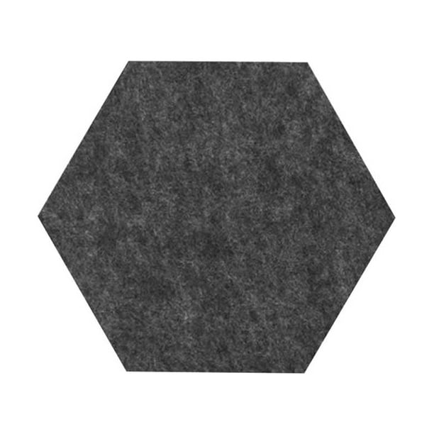 Wosthever Tablero de mensajes hexagonal, decoración de pared suave, tablones de anuncios de corcho grueso, pizarra, oficina, jardín de Decoración del hogar Gris