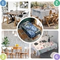 thumbnail image 4 of Pioneer Flower Rectangle Tablecloth 60"x84",Waterproof Polyester Rectangle Table Cloth, Wipeable Spillproof Polyester Tablecloth for Dining, Camping, Indoor and Outdoor, 4 of 5