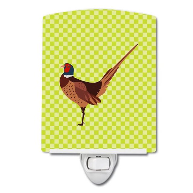 Carolines Treasures BB7756CNL Ring-necked Common Pheasant Green Ceramic Night Light