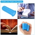 thumbnail image 5 of Uxcell Rubber Finger Tips Silicone Thumb Fingertip Protector Cover Guard Thimble Blue Small Size 10 pack, 5 of 5