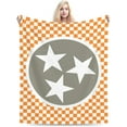 thumbnail image 3 of Tennessee Throw Blanket Ultra Soft Warm All Season Tennessee Orange Grey Star Flag Decorative Fleece Blankets for Bed Chair Car Sofa Couch Bedroom 40"X50", 3 of 6