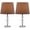 Clear / Grey, variant on SAFAVIEH Crescendo 16 in. Crystal Table Lamp with Grey Polyester Shade, Set of 2