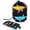 Multicolor 2, variant on PhooArto Large Barrel Drawstring Makeup Bag, Sharks Pattern Travel Cosmetic Bag Portable Make Up Organizer Bag