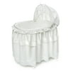Badger Basket Portable Bassinet n Cradle with Toybox Base and Long Skirt - White