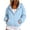 Light Blue hoodie sweatshirt women, variant on 1/2 Zip Pullover Women Long Sleeve Drawstring Hem Hooded Sweatshirts Half Zip Up Hooded Sweaters with Kangaroo Pocket Green,S