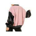 thumbnail image 4 of Unisex Baseball Jacket Men and Women Teens Patchwork Bomber Jacket Sports Jacket, 4 of 5