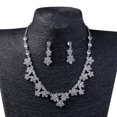 thumbnail image 6 of MLINS Bridal Jewelry Set White Alloy Pendant Necklace and Earrings with Delicate for Decoration, 6 of 8
