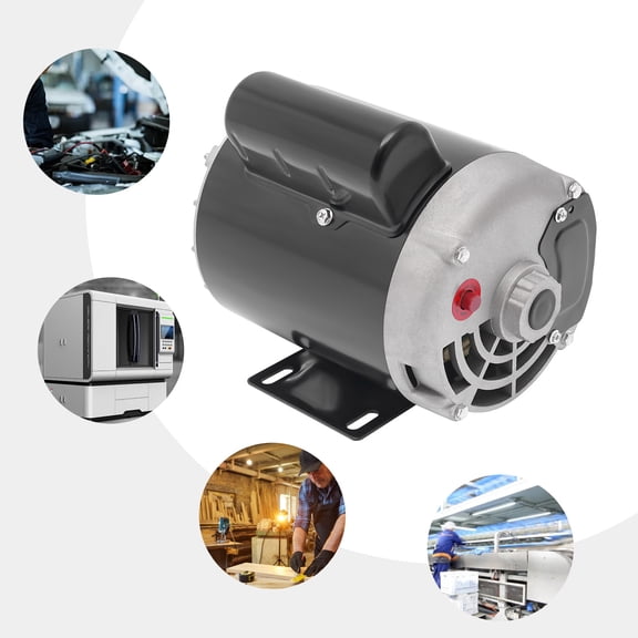 1/2HP Electric Motor 5/8" Shaft 1 Phase 115/230V 3450RPM General Purpose