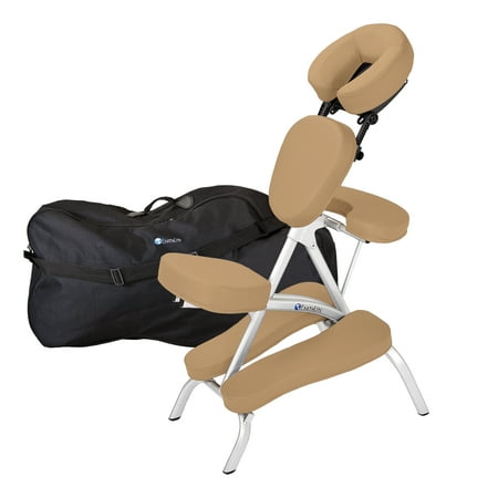 EARTHLITE Vortex Portable Massage Chair Package - Portable, Compact, Strong and Lightweight (15lb) incl. Carry Case, Sternum Pad & Strap