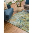 thumbnail image 5 of Unique Loom Chromatic Collection Area Rug - Stormy (10' 6" x 16' 5" Rectangle Blue Green/Beige), 5 of 7