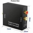 thumbnail image 2 of Portable 3.5mm Jack Coaxial Optical Fiber Digital to Analog Audio AUX RCA L/R Converter Digital Audio Decoder Amplifier,1 * Converter 1 * USB cable 1 * Optical cable 1 * Specification,black, 2 of 8