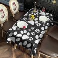 thumbnail image 4 of Black Paw Rectangle Tablecloth 60"x120",Waterproof Polyester Rectangle Table Cloth, Wipeable Spillproof Polyester Tablecloth for Dining, Camping, Indoor and Outdoor, 4 of 6