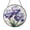 Acrylic 3.5 Inch, variant on Round Purple Iris Stained Glass Suncatcher Window Hanging Decorative Floral Panel for Home Decor Nature Display