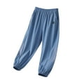 thumbnail image 3 of Bxsruta Pants for Kids, Printed Ankle-Tie Lounge Pants, Feather-Light Polyester Kids' Casual Trousers, 3 of 4