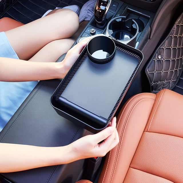 VONKY Car Cup Holder 360 Degree Rotatable Vehicle Tea Beverage Snack Storage Food Tray Table Auto Interior Organizer Expander S S