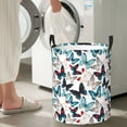 thumbnail image 4 of Lsque Butterfly pattern Laundry Hamper Basket, Tall Woven Rope Hamper Basket for Clothes, Lightweight Storage Basket, Collapsible Waterproof-Medium, 4 of 8