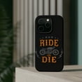 thumbnail image 4 of DistinctInk Tough Case for Apple iPhone 13 PRO (6.1" Screen), Compatible with MagSafe Charging - Ride Or Die - Motorcycle, 4 of 6