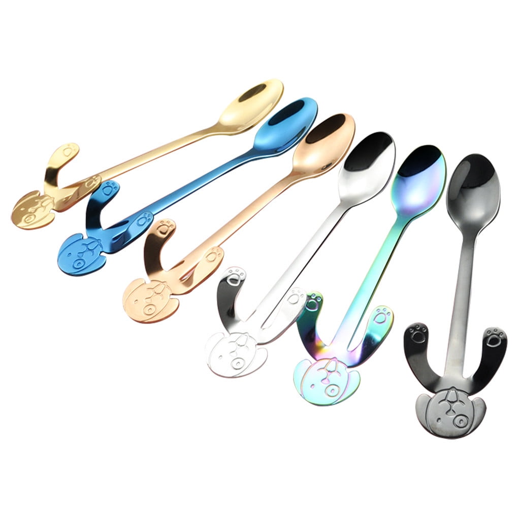 Stainless Steel Long Handle Spoons Flatware Coffee Drinking Tools Kitchen Gadget