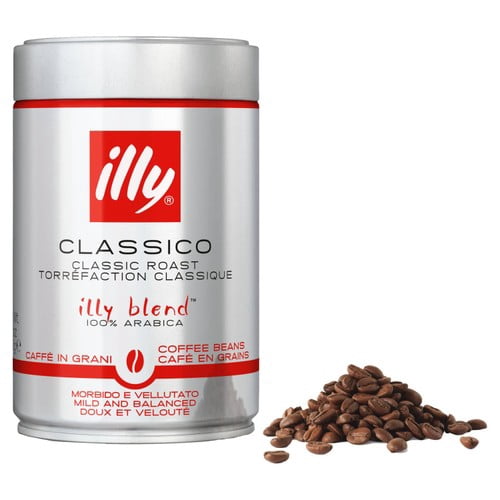 illy Classico Roast Coffee Beans 250g, British Import (Pack of 2)