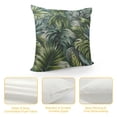 thumbnail image 4 of COMIO  Tropical Palm Leaves Throw Pillow Case Banana Jungle Leaf Seamless Floral Pattern Pillow Cushion Cover Home Sofa Decorative White, 4 of 5