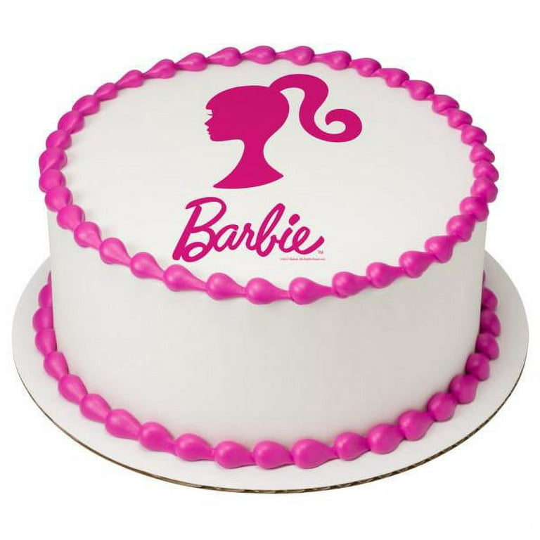 Barbie Silhouette Edible Cake Topper Image