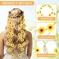 thumbnail image 5 of Tutuviw Adjustable Flower Headbands, Sunflower Hairbands, Handmade Headdress Rope, Floral Hippie Crown Daisy Hair Accessories for Hippy Outfits Costume Party Women (2Pcs), 5 of 7