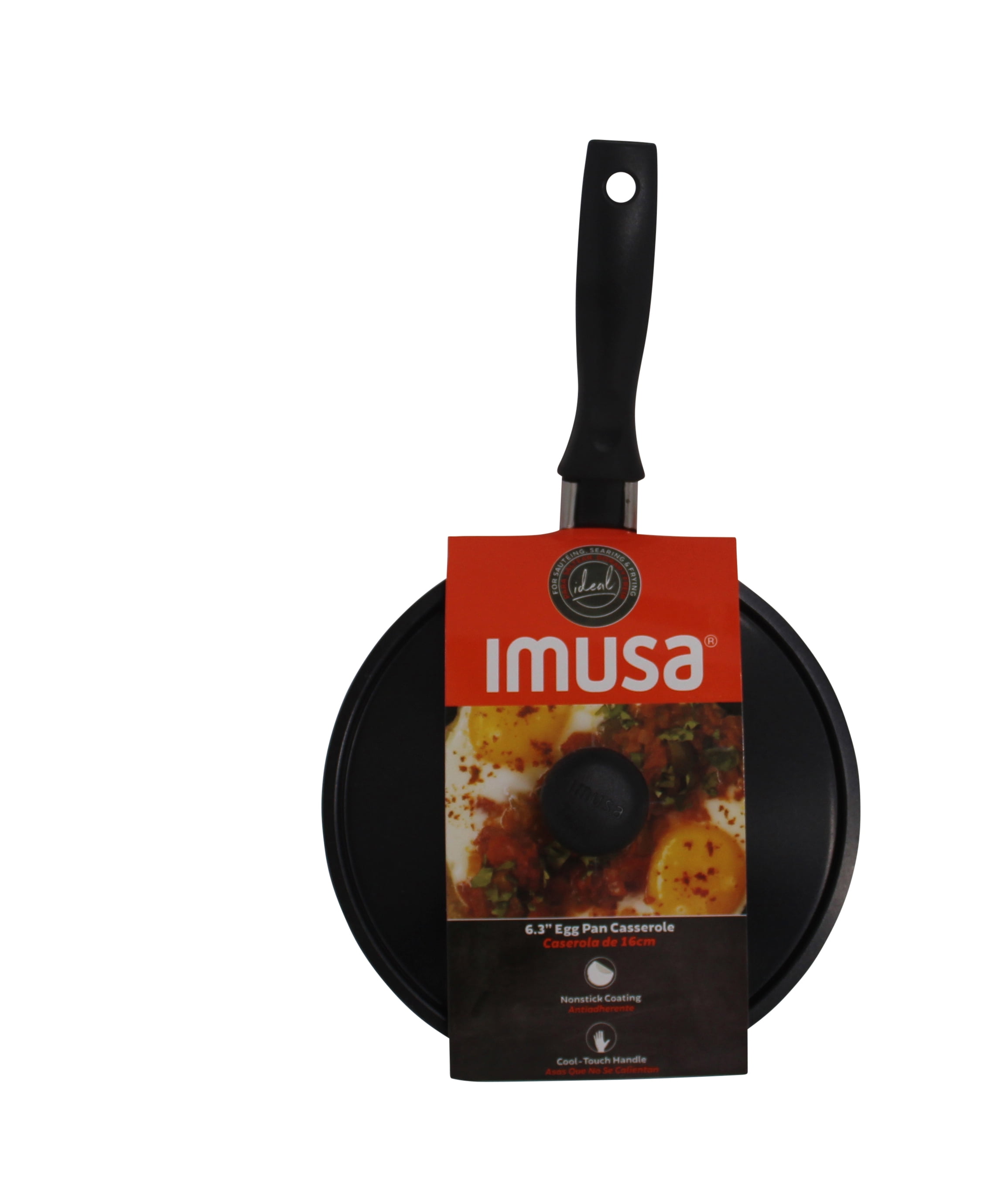 IMUSA IMUSA Talent Master PTFE Nonstick 6.5 Egg Pan with Glass Lid - IMUSA