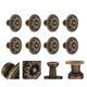 thumbnail image 4 of GOOHOCHY 8 tiradores sencillos para armarios, pomos vintage con forma de flor para cajones (bronce), 4 of 7