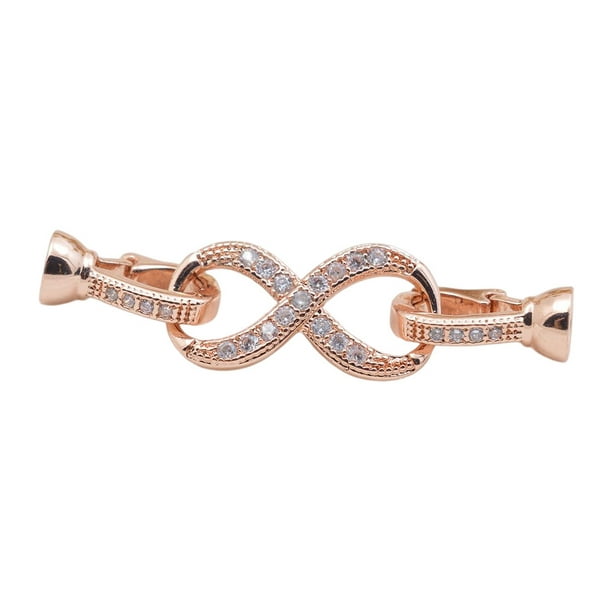 destyer Bracelet Necklace Clasp Bangle Fashion Zircon Hook Connector  Sparkling Jewelry Handmade DIY Finding Replacement Rose Gold