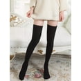 thumbnail image 3 of QIANJIA Women Thigh High Socks Extra Long Cotton Knit Warm Thick Tall Long Boot Stockings Leg Warmers, 3 of 6