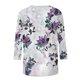 thumbnail image 5 of Mujeres Manga Larga Tops 3/4 Manga Flores Impresas Blusa, Cuello Redondo Camisa Casual para el Hogar Y el Trabajo Diario, 5 of 5