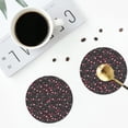 thumbnail image 3 of Honeii Valentine'S Day Print Leather Coaster Set of 6, Ideal for Safeguarding Your Furniture from Drinks Spills and Effortless Cleanup,Round Shape, 3 of 3