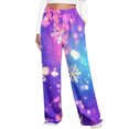 thumbnail image 4 of Pantalones de Salón de Navidad Para Mujer Pantalones Con Cordón de Bolsillo Con Cintura Elástica Estampada Odeerbi ODB197657, 4 of 8