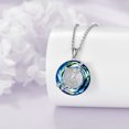 thumbnail image 3 of 925 Sterling Silver Astrology 12 Constellation Horoscope Zodiac Star Necklace Blue Synthetic Crystal Jewelry Birthday Gifts for Women (Virgo), 3 of 5