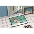 thumbnail image 2 of Carolines Treasures CK2075MAT Black Staffie Snowman Christmas Door Mat Indoor Rug or Outdoor Welcome Mat 18x27 Doormat, 2 of 4