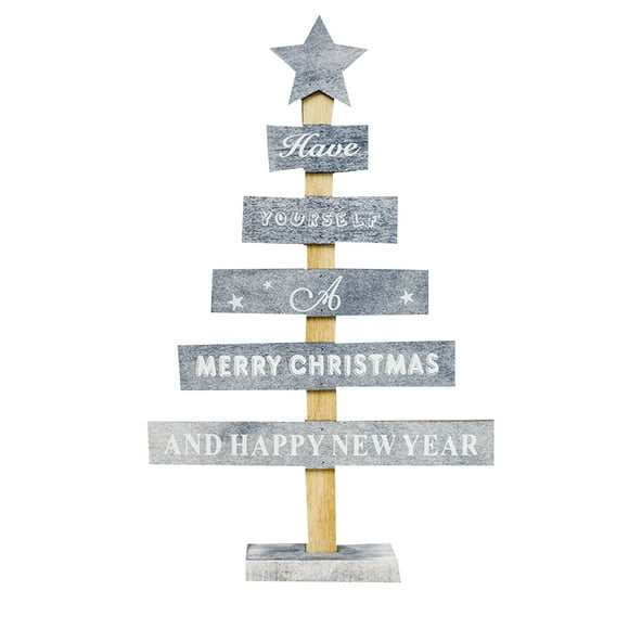 Wooden Christmas Tree Letters Colored Drawing Table Decor Unique Christmas tree table decor Xmas Decorative Acessories