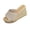 Exquisite Shoes - A01 Beige, variant on Samdudou Women Open Toe Espadrilles Sandals Bohemia Summer Wedges Casual Thick Sole Add Height Shoes Fashion Summer Outdoor Beach Slides for Beach, Wedding
