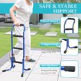 thumbnail image 4 of Adjustable Stand Assist Cane for Seniors, 4-Prong Walking Stick for Balance and Mobility, Couch and Chair Support Aid, Ideal for Elderly, Adults, Women, and Men (Blue), 4 of 6