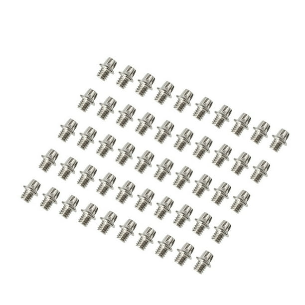 50 Piezas Clavos Repuesto Antideslizantes para Pedal Bicicleta Plegable MTB Carretera Tornillos Pasadores Pernos Juego Tornillos Hexagonales M4 Pasador Pedal Bicicleta Carretera