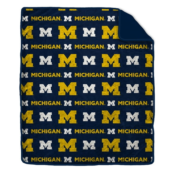 Pegasus Michigan Wolverines Tonal Wordmark 60" x 70" Faux Fur Blanket