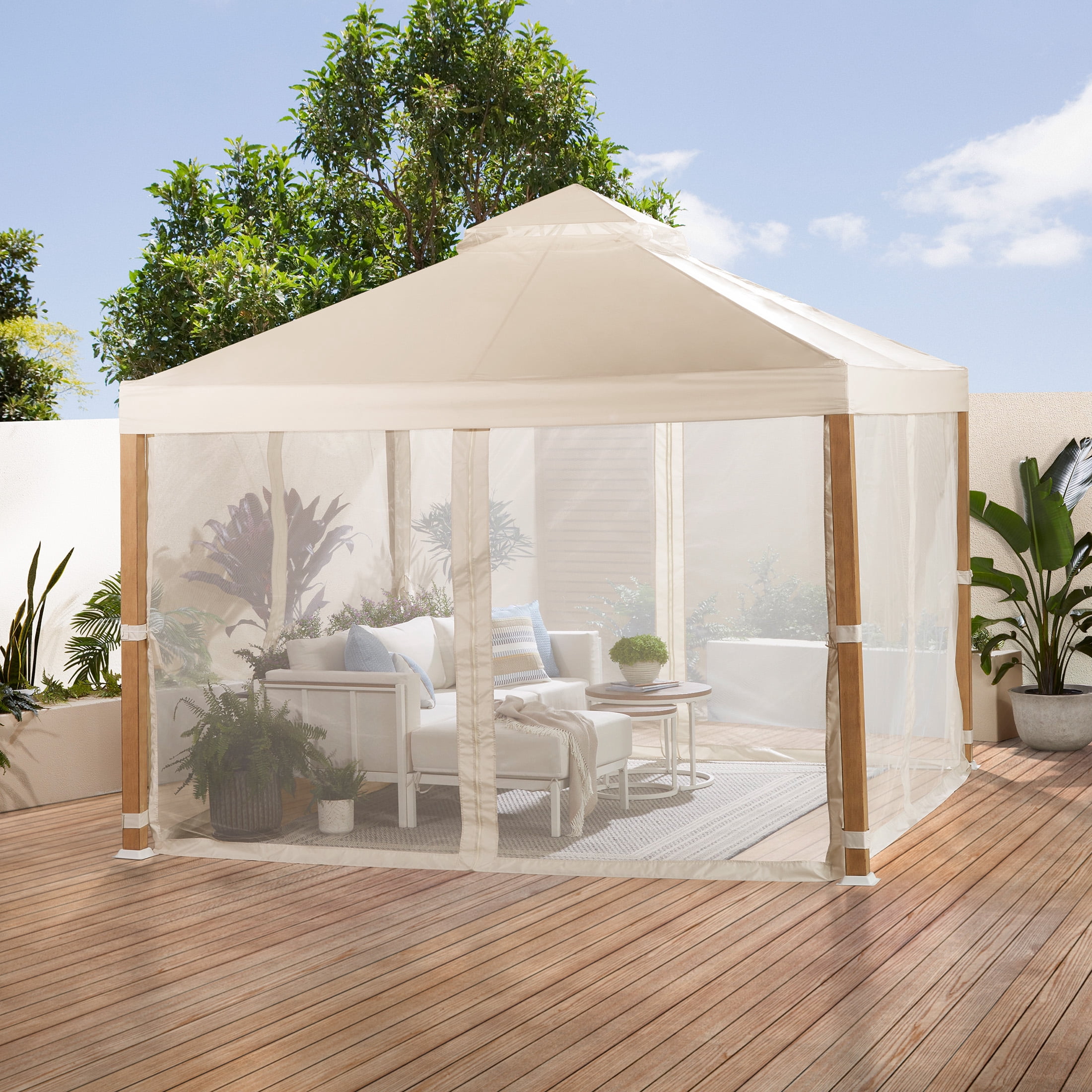 Better Homes & Gardens Marlow 10ft x 10ft Gazebo with Mosquito Netting