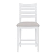 thumbnail image 2 of Linon Flynn Counter Stool White Upholstered Set Of 2, 2 of 13