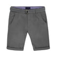 thumbnail image 4 of Ma Croix Mens Twill Chino Shorts with Belt Casual Roll Up Flat Front Classic Fit Pants, 4 of 5