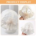 thumbnail image 3 of Little Girl Sun Hat Outdoor Sun Hat Cute Baby Girl Bucket Hat With Elastic Rope Lace Hat, 3 of 5