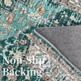 thumbnail image 6 of FairOnly 9'x12'Green Blue Low Pile Vintage Floral Printed Area Rug for Living Room Non Slip Stain Resistant Distressed Soft Home Decor Carpet for Bedroom Kitchen, 6 of 7