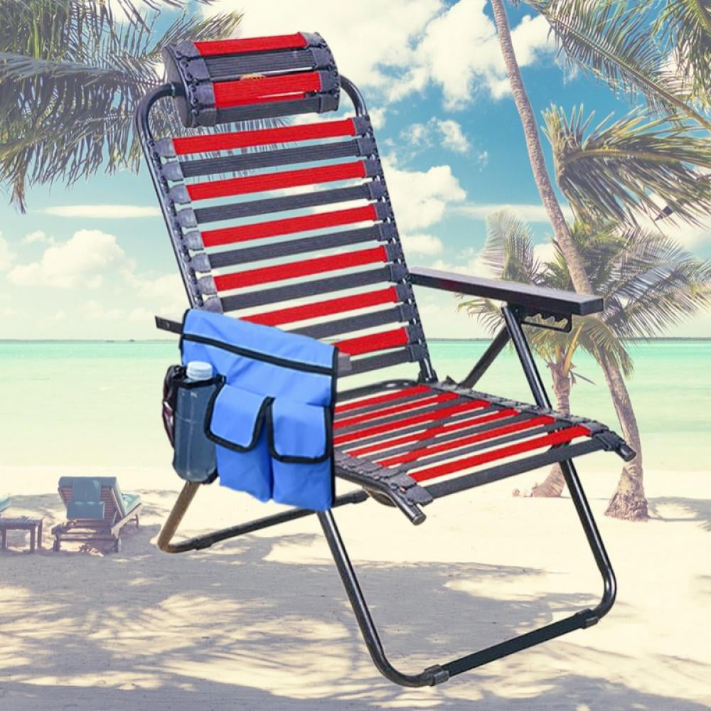 Beach Chair Armrest Bag Handy Pockets Shoreline Tote Bag Outdoor Chair Organizer Hanging Storage Bag Pouch Shoulder Side Bag for Camping